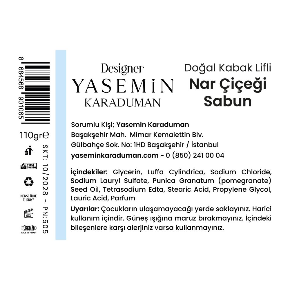 Doğal Lifli Nar Çiçeği Sabun - 2